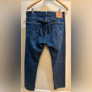 Levi Strauss & Co Men 505 Dark Wash Straight Leg Jeans Size 34x30